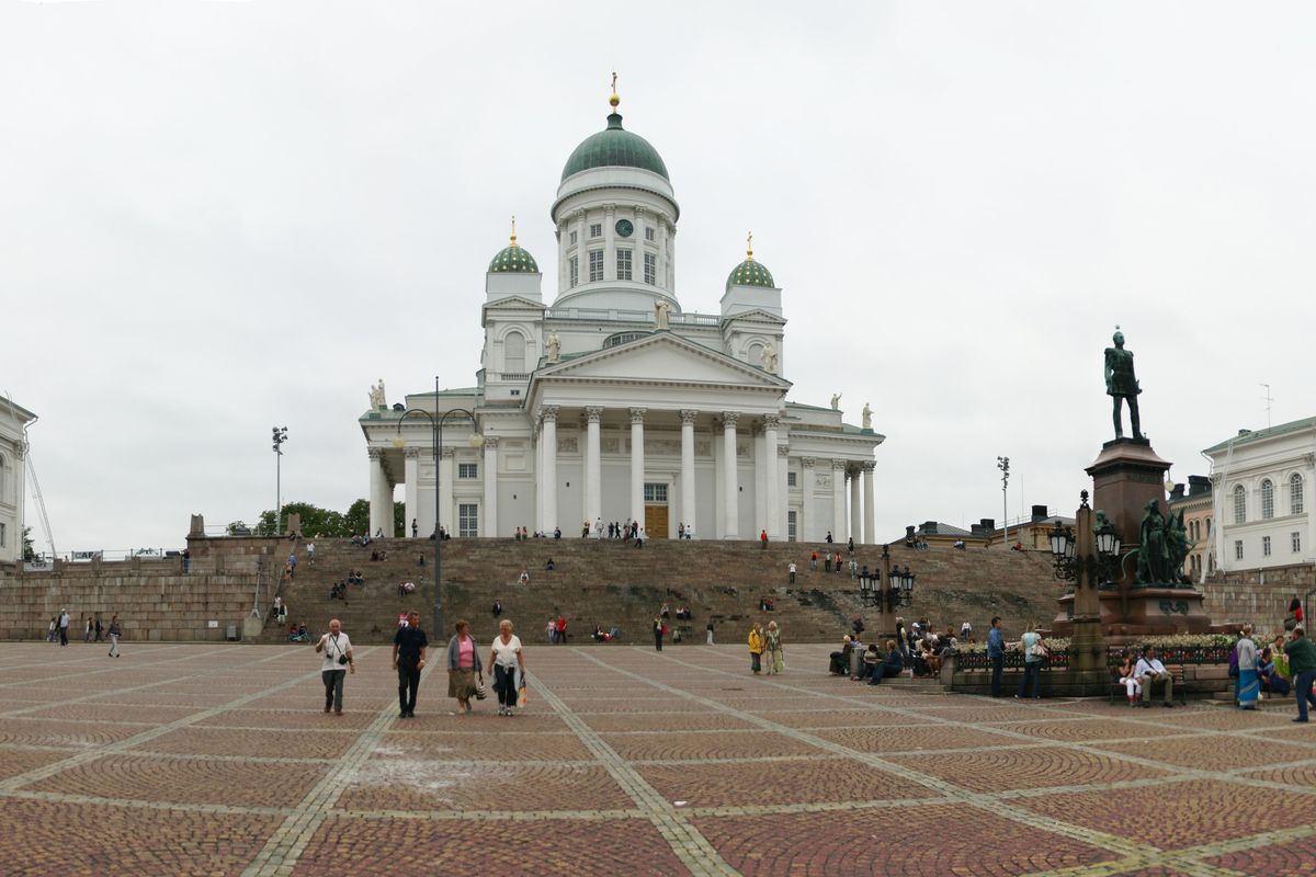 Helsinki Cathedral and Senate Square, shown as location context rather than a market photograph