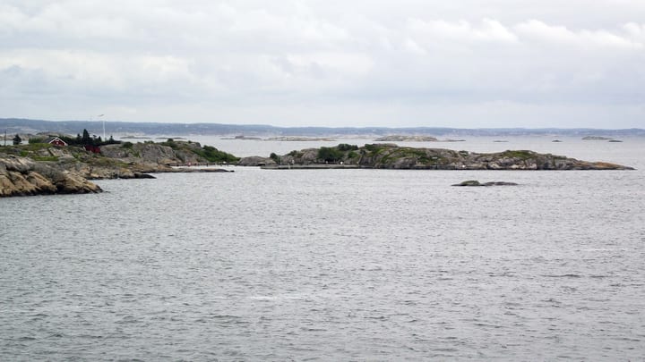 Les îles de l'archipel sud de Göteborg vues depuis Köpstadsö